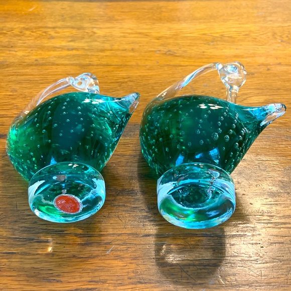 Vintage Murano Glass Set of Swans Paperweights - Picture 3 of 5